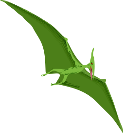 A pterodactyl in flight