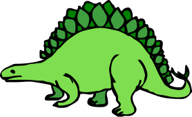 A green dinosaur