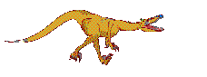 A dinosaur running