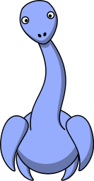 A blue plesiosaur