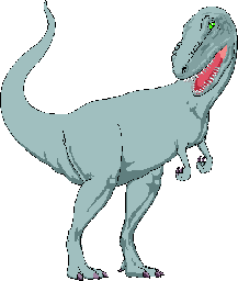 A greyish-blue tyranosaurus rex