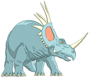 A ceratopsian dinosaur