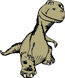 A friendly-looking dinosaur