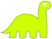 A simple cartoon dinosaur