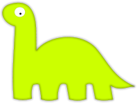 A green dinosaur